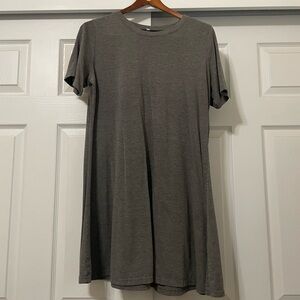 Gray Short Sleeve Tshirt Dress